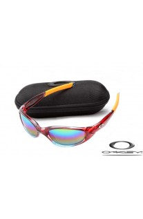 KNOCK OFF OAKLEY STRAIGHT JACKET SUNGLASSES RED YELLOW FRAME COLORS LENS